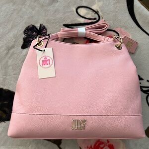 Juicy Couture Pink Shoulder Bag with Structured Design